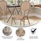 Flash Furniture Lourdes Thonet French Bistro Stacking Chair w/Arms, Natural/Wht PE Rattan and Bamboo Print Alum Frm SDA-AD642002A-NATWH-LTNAT-GG - alternate 3